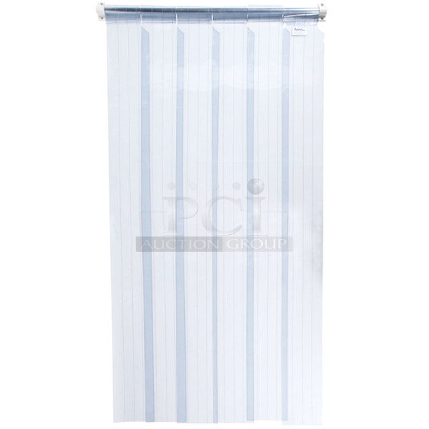 BRAND NEW SCRATCH AND DENT! Curtron M108-PR-4080 M Series 40" x 80" Polar Reinforced Step-In Refrigerator / Freezer Strip Door. May Be Missing Pieces.  - Image 1 of 5