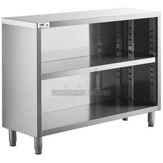 BRAND NEW SCRATCH AND DENT! Regency 600DC1548 15" x 48" 18 Gauge Type 304 Stainless Steel Dish Cabinet with Adjustable Midshelf