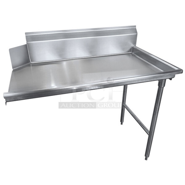 BRAND NEW SCRATCH AND DENT! Advance Tabco DTC-S70-72R-X Standard 6' Stainless Steel Clean Straight Dishtable - Image 1 of 4
