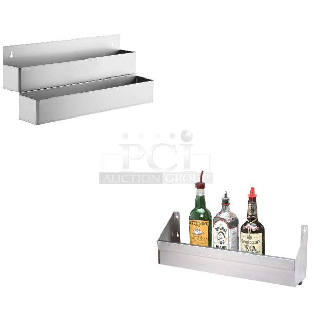 2 BRAND NEW SCRATCH AND DENT! Items Including Steelton 712B5524D Stainless Steel Double Tier Speed Rail - 24" and Advance Tabco SRK-30 Heavy-Duty Stainless Steel Single Tier Speed Rail - 30". May Be Missing Pieces. 2 Times Your Bid!  - Image 1 of 4