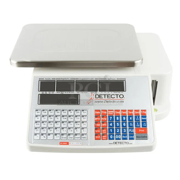 BRAND NEW SCRATCH AND DENT! Detecto DL1060 60 lb. Digital Price Computing Scale with Printer. Tested and Working! - Image 1 of 4
