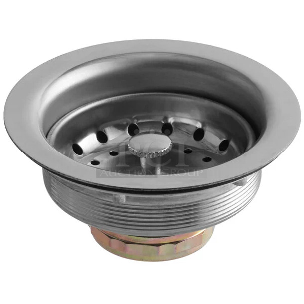 6 BRAND NEW SCRATCH AND DENT! 600DB35 Regency 3 1/2" Basket Drain with Strainer - 1 1/2" IPS. 6 Times Your Bid!  - Image 1 of 4