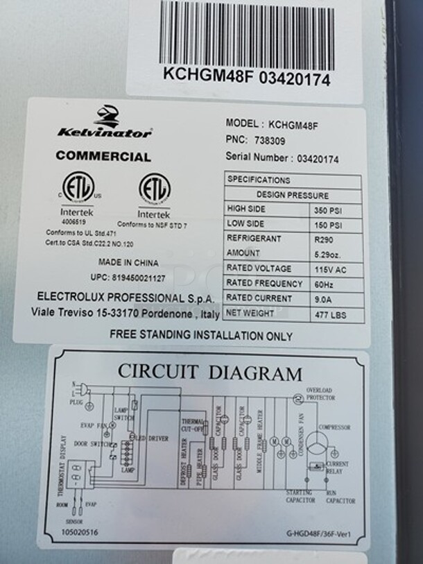 Kelvinator Two Glass Door Freezer Merchandiser!  - Image 6 of 9