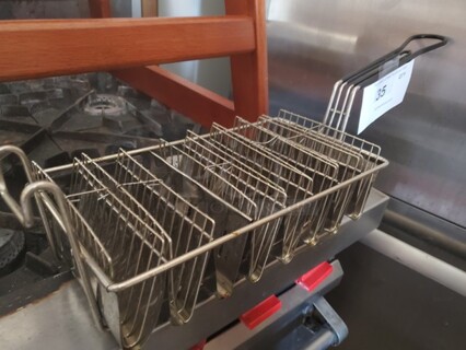 Steel Taco Fry Basket with Rubberized Handle|Taco Mold!