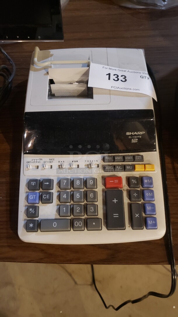 Sharp EL-1197P Electronic Printer Calculator Not tested (Location 1) - Image 1 of 1