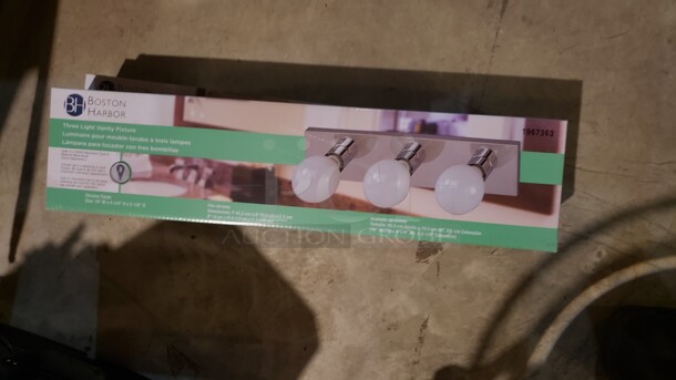 Lot of 3 Boston Harbor 3-Light Vanity Fixtures (Location 1) - Image 1 of 1