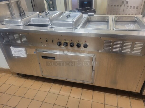 5 Well Steam Table w/ Overhead Shelf! - Image 2 of 3