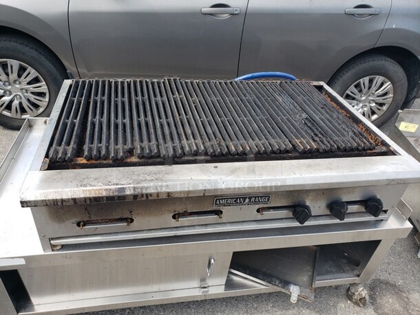 American Range Charbroiler, Natural Gas! All Knobs are included. Stainless Steel Stand not included. - Image 1 of 5