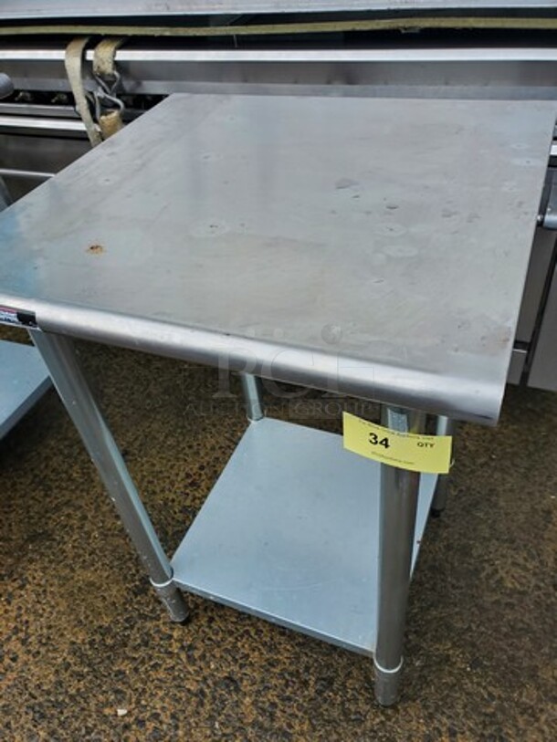 Sauber Stainless Steel Stand with Galvanized Undershelf 24X24X36 Like new! - Image 2 of 4