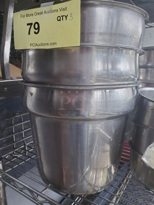 10" Stainless steel round container BIDX3 - Image 3 of 3