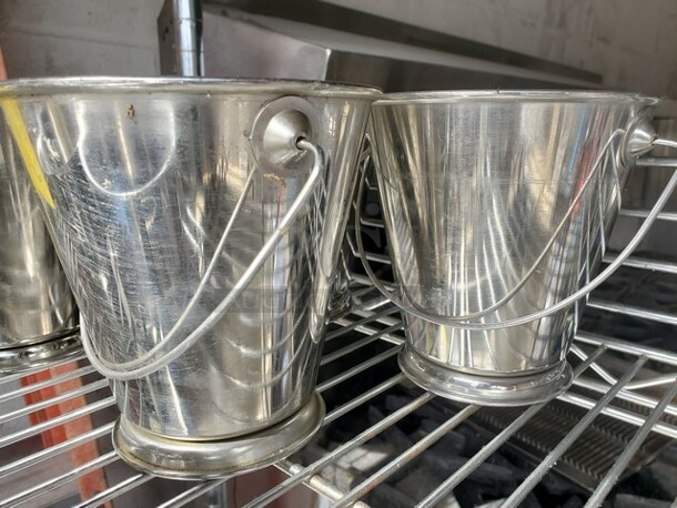 Vollrath Mini Stainless Steel Serving Bucket with Handle and Pedestal Base BIDX5 - Image 2 of 4