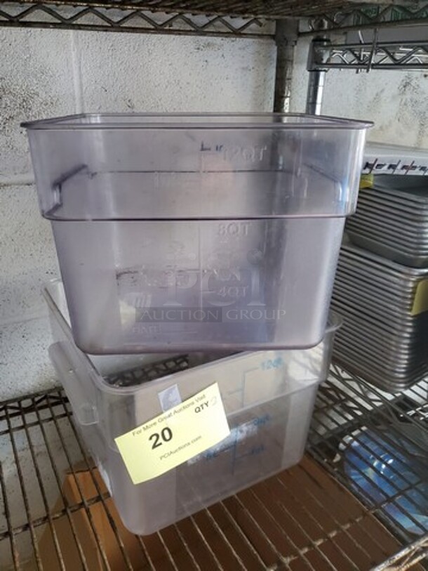 12Qt Square Food Storage Container BIDX2 - Image 4 of 4
