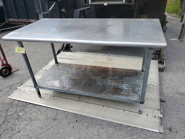 Stainless steel 60" Worktable w/ undershelf - Image 3 of 3