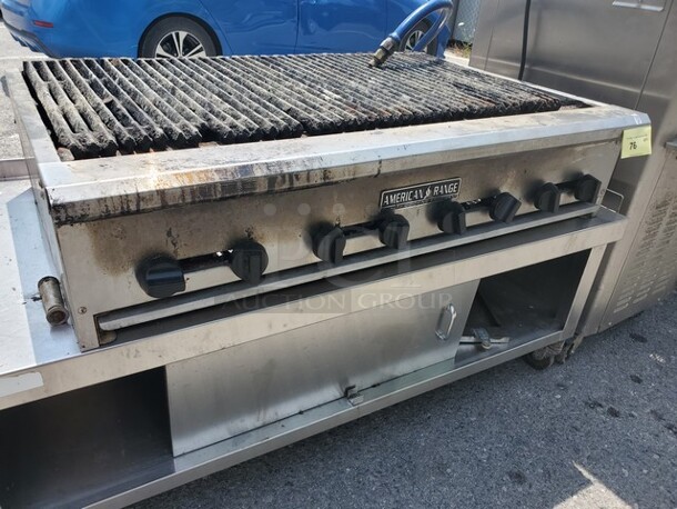 AMERICAN RANGE Natural Gas Charbroiler Stainless Steel Stand Included! 48X30X11 - Image 2 of 7