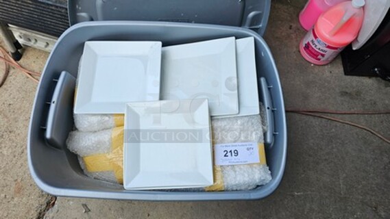 Lot of 30 Miscellaneous White Square Plates