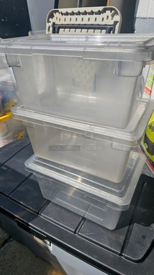 Lot of 3 Plastic Food Storage Bins - Image 1 of 4