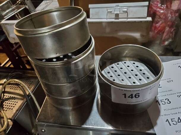 Lots of 6 Stainless Steel Dim Sum Steamers - Image 1 of 5