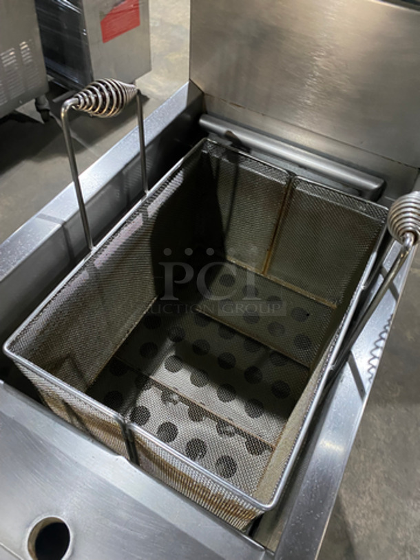 Sweet! Imperial Commercial Natural Gas Powered Pasta Cooker! With Backsplash! With Frying Basket! All Stainless Steel! On Casters! - Image 5 of 9