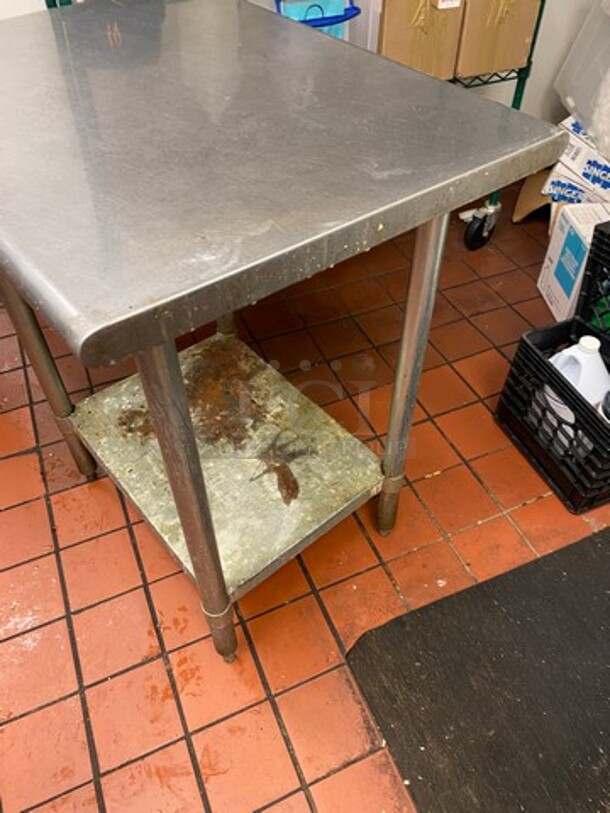 Advance Tabco Solid Stainless Steel Work Top/ Prep Table! With Storage Space Underneath! On Legs! Model: TT240 - Image 3 of 7