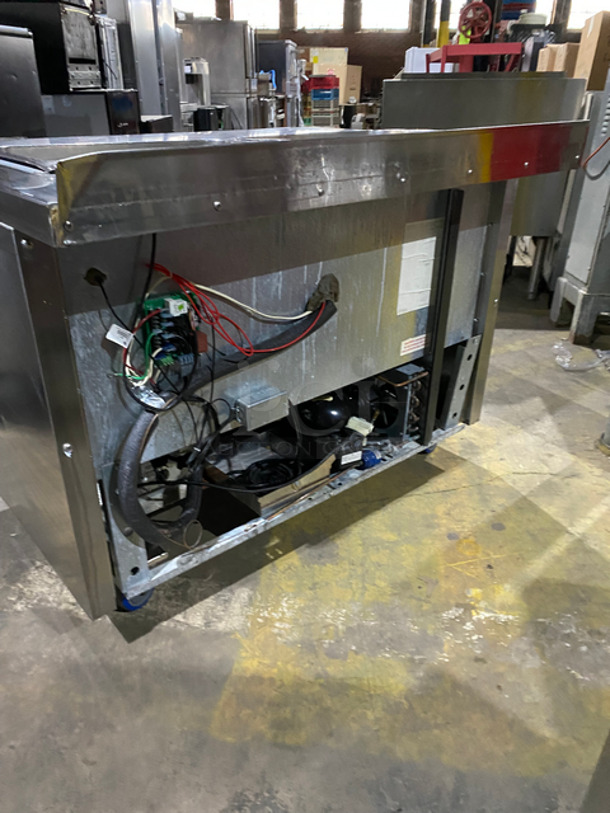Continental Commercial Refrigerated Sandwich Prep Table! With 2 Door Underneath Storage Space! All Stainless Steel! On Casters! Model: SW4812 SN: 15712812 115V 60HZ 1 Phase - Image 3 of 10