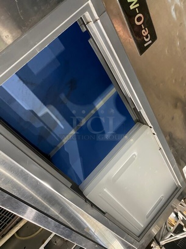 Ice-O-Matic Commerical Ice Making Machine! On Commercial Ice Bin! All Stainless Steel! On Legs! 2x Your Bid Makes One Unit! Model: ICE0400HA4 SN: 11081280011611 115V 60HZ 1 Phase - Image 6 of 9