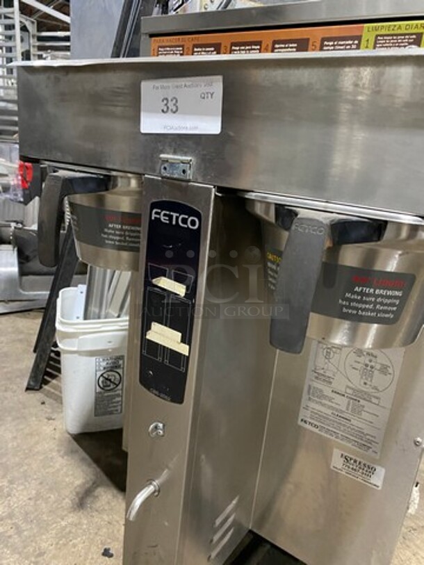 Fetco Commercial Countertop Dual Side Coffee Brewer! All Stainless Steel! On Legs! Model: CBS2052 SN: 370110030930B 120/208/240V 60HZ 1/3 Phase - Image 6 of 10