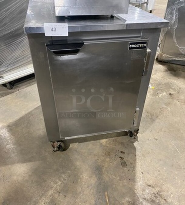 Cool Tech Commercial Single Door Lowboy/ Worktop Cooler! All Stainless Steel! On Casters! Model: CMPH27LBB SN: 116147 120V 60HZ 1 Phase - Image 1 of 8