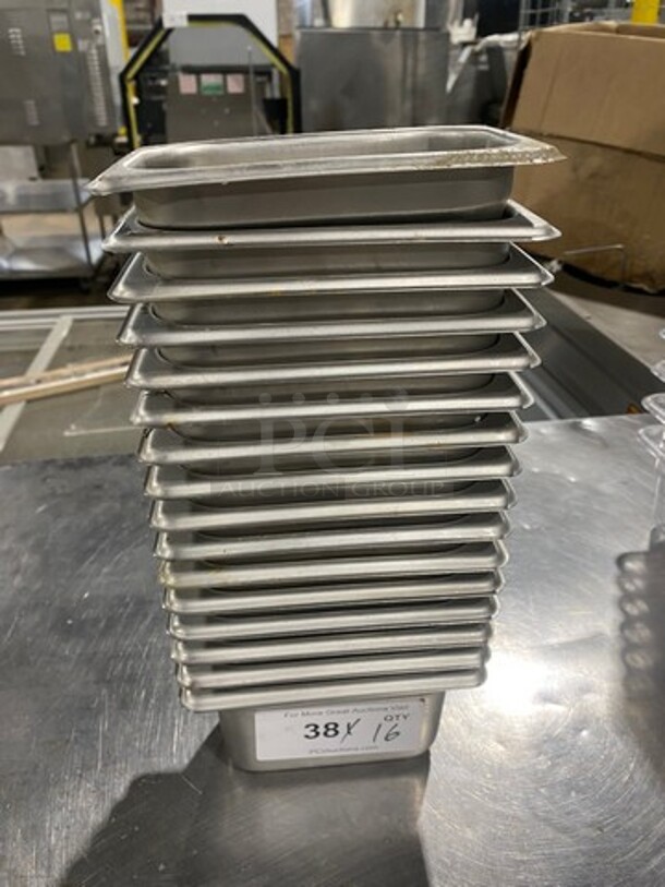 Winco Commercial Steam Table/ Prep Table Food Pans! All Stainless Steel! 16x Your Bid!