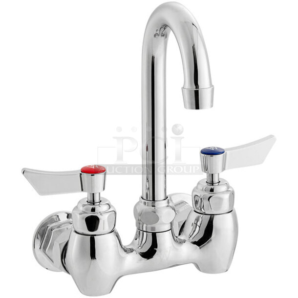 BRAND NEW SCRATCH AND DENT! Waterloo 750FW44G Wall Mount 4" Center Faucet. Stock Picture Used as Gallery. - Image 1 of 6