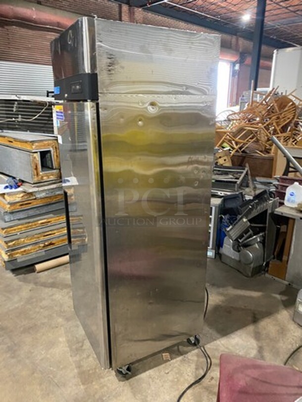 Turbo Air Commercial Single Door Reach In Refrigerator! With Poly Coated Racks! All Stainless Steel! On Casters! Model: M3R241 SN: M3R2L8Z083 115V 60HZ 1 Phase - Image 3 of 9