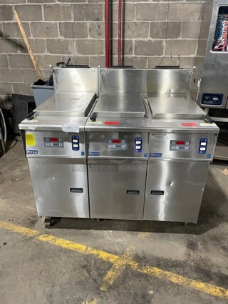 SWEET! Pitco Late Model Commercial 3 Bay Natural Gas Powered Pasta Cooker/Rethermalizer! All Stainless Steel! On Casters! 115V! Model: SRTG SN: G16AD007609!