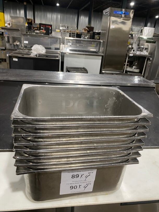 All Stainless Steel Steam Table Food Pans! 4x Your Bid!