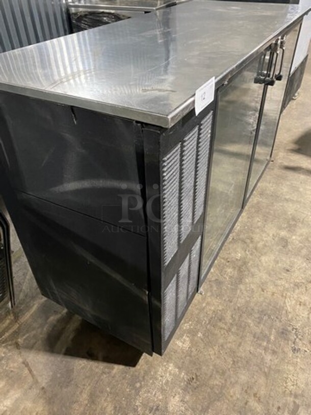 Commercial 2 Door Bar Back Refrigerated Cooler! With View Through Doors! All Stainless Steel! With Casters! - Image 2 of 9