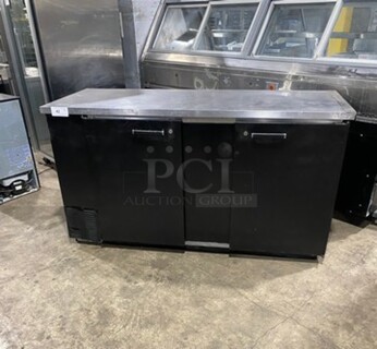 Beverage Air Commercial 2 Door Bar Back Cooler! Stainless Steel! Model: BB68 SN: 4511277 115V 60HZ 1 Phase