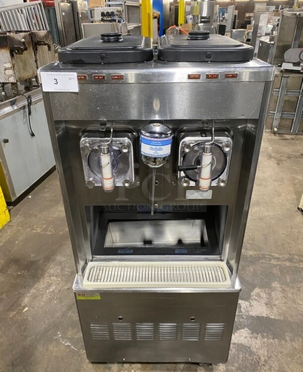 NICE! Taylor Commercial Floor Style 2 Flavor Frosty/Coolatta/Slushy Making Machine! With Milkshake Mixing Attachment! All Stainless Steel! Model 342D27 SN:K6106162 208-230V 1PH