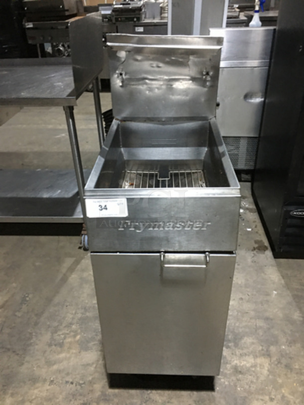 WOW! Frymaster Commercial Natural Gas Powered Deep Fat Fryer! All Stainless Steel! On Casters! Model: GF14SD