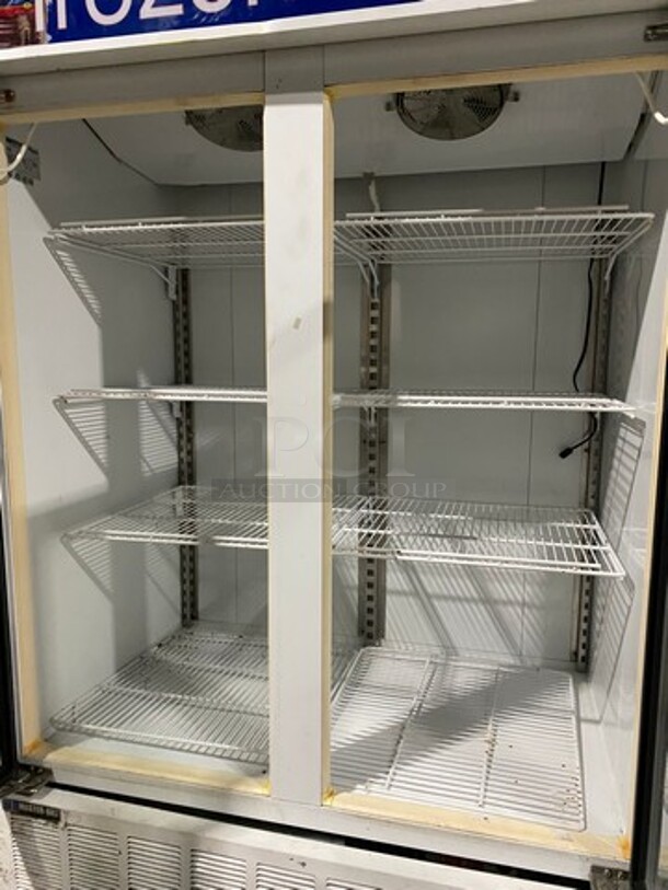 Master Bilt Commercial 2 Door Reach In Freezer Merchandiser! With View Through Doors! Poly Coated Racks! Model: BLG48HD SN: SU477729 115V 60HZ 1 Phase - Image 5 of 8
