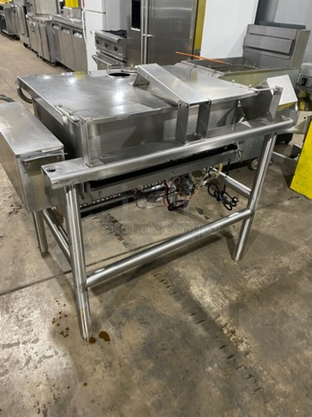 Groen Commercial Natural Gas Powered Skillet/Braising Pan! All Stainless Steel! On Legs! - Image 3 of 8