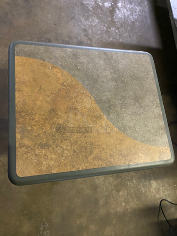 Square Subway Tables! With Black Metal Base! 2x Your Bid! - Image 5 of 6