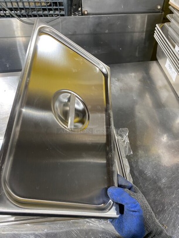 Stainless Steel Steam Table/ Prep Table Food Pan Lids! 5x Your Bid! - Image 2 of 4