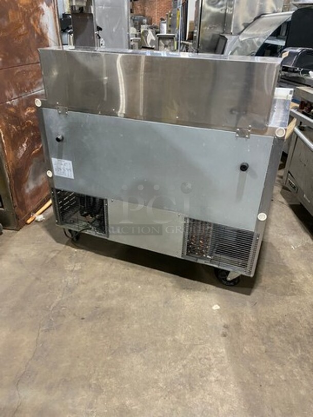 Turbo Air Commercial Refrigerated Sandwich Prep Table! With Commercial Cutting Board! With 2 Door Storage Space Underneath! All Stainless Steel! On Casters! Model: TST48SD18 SN: M418105011 115V 60HZ 1 Phase - Image 3 of 9