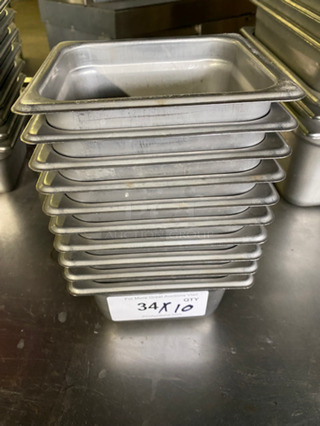 Browne Steam Table/ Prep Table Pans! All Stainless Steel! 10x Your Bid!