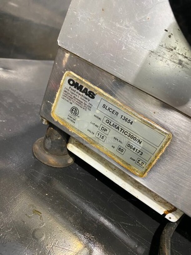 Omas Globe Commercial Countertop Deli/ Meat Slicer! All Stainless Steel! Model: GLMATIC300N SN: 004173 115V - Image 8 of 10