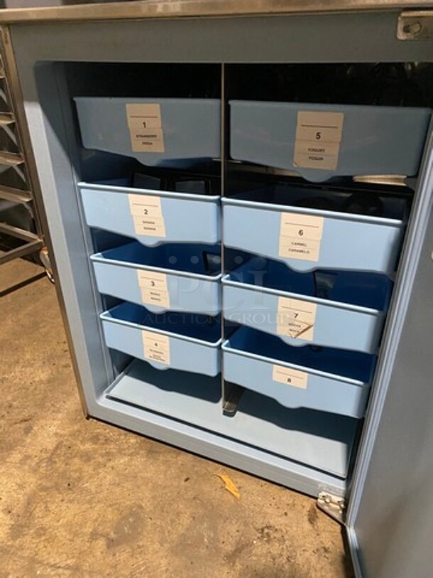 AMAZING! Manitowoc Multiplex Smoothie Workstation! On Single Door Undercounter Cooler! With Poly Bins! All Stainless Steel! Model: MB81 SN: 1611150001561 115V 60HZ 1 Phase - Image 5 of 11