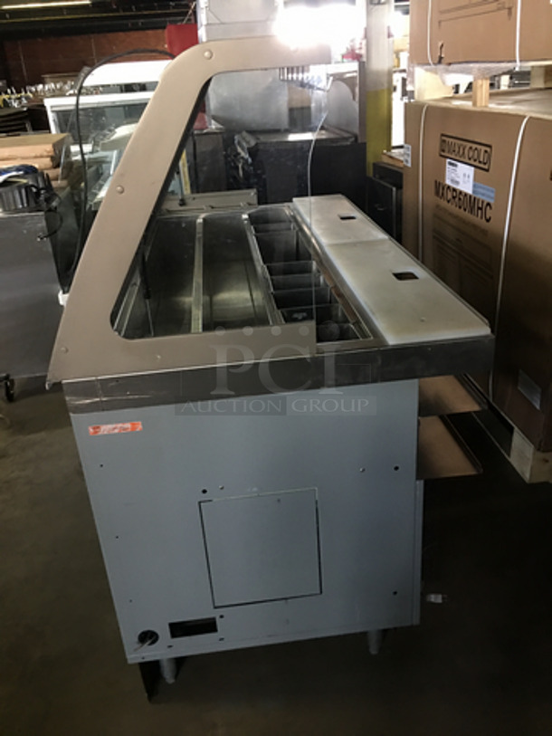 Duke Commercial Refrigerated Sandwich Prep Table! With Commercial Cutting Board! With Sneeze Guard! With Underneath Storage Space! All Stainless Steel! On Legs! Model: SUB-CP-TC60M SN: 03100136 120V 60HZ 1 Phase - Image 2 of 10