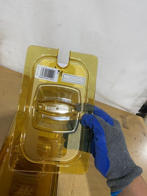 New Rubbermaid Yellow Poly Food Pan Lids! 6x Your Bid! - Image 6 of 8