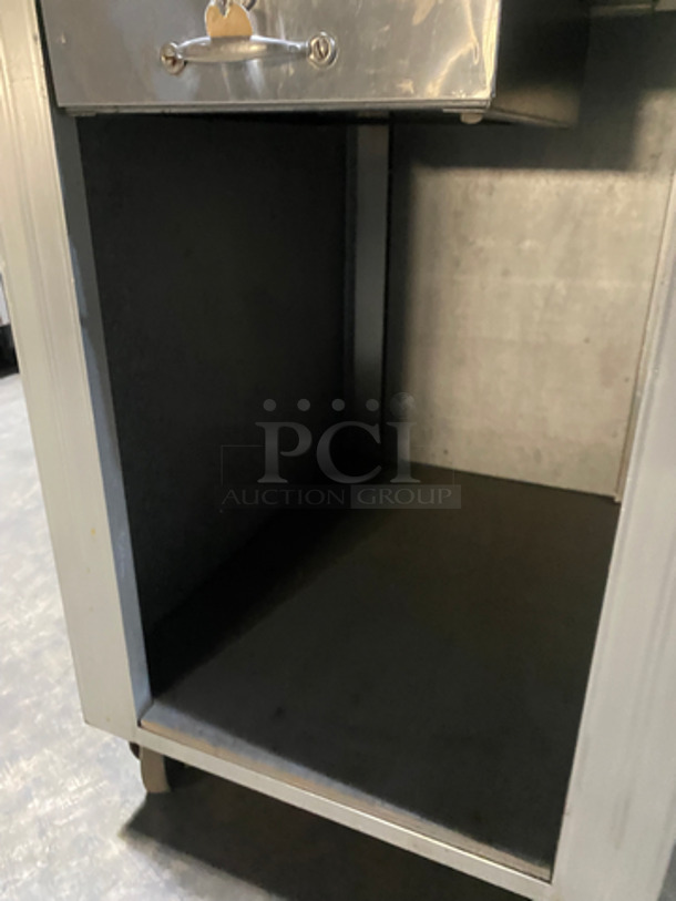WOW! Serv-O-Lift Commercial Portable Cashier Station! All Stainless Steel! On Casters! - Image 6 of 7