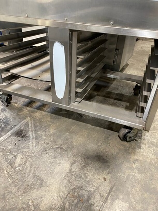 SUPER! Belshaw Adamatic Commercial Electric Powered Double Deck Combi Oven! With View Through Doors! With Pan Racks Underneath! All Stainless Steel! On Casters! 2x Your Bid Makes One Unit! Model: FG189UZ84 SN: 2000003710FA032620 208/220V 60HZ 3 Phase - Image 11 of 12