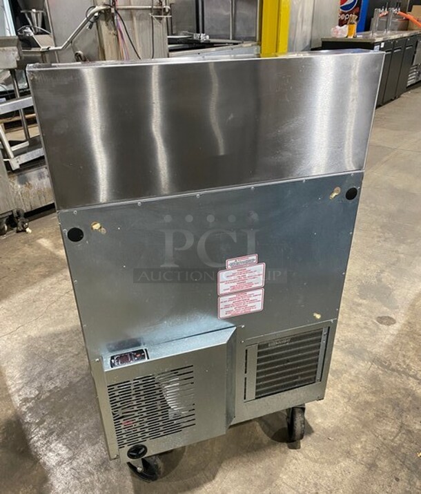 Silver King Stainless Steel Refrigerated Ice Cream Prep Rail/ Prep Table! On Casters! MODEL SKRN27-RSUS1 SN: FSDP380696A 115V  - Image 4 of 8