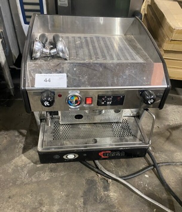 Wega Commercial Countertop Cappuccino/Espresso Machine! All Stainless Steel! Model: EVD1AT SN: 409147 110V